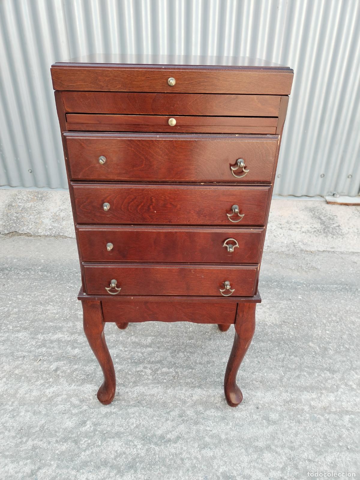 Antig&uuml;edades: mueble joyero antiguo de madera DM - Foto 15