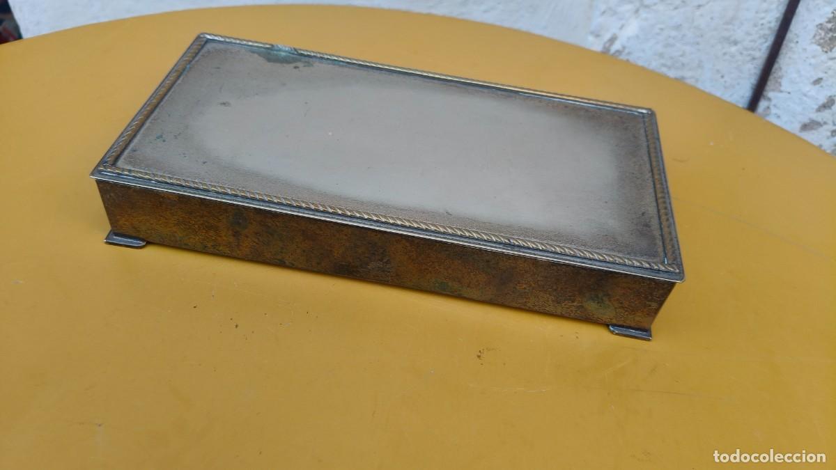 Antig&uuml;edades: Coffret &agrave; bijoux plaqu&eacute; argent et bois - Foto 1