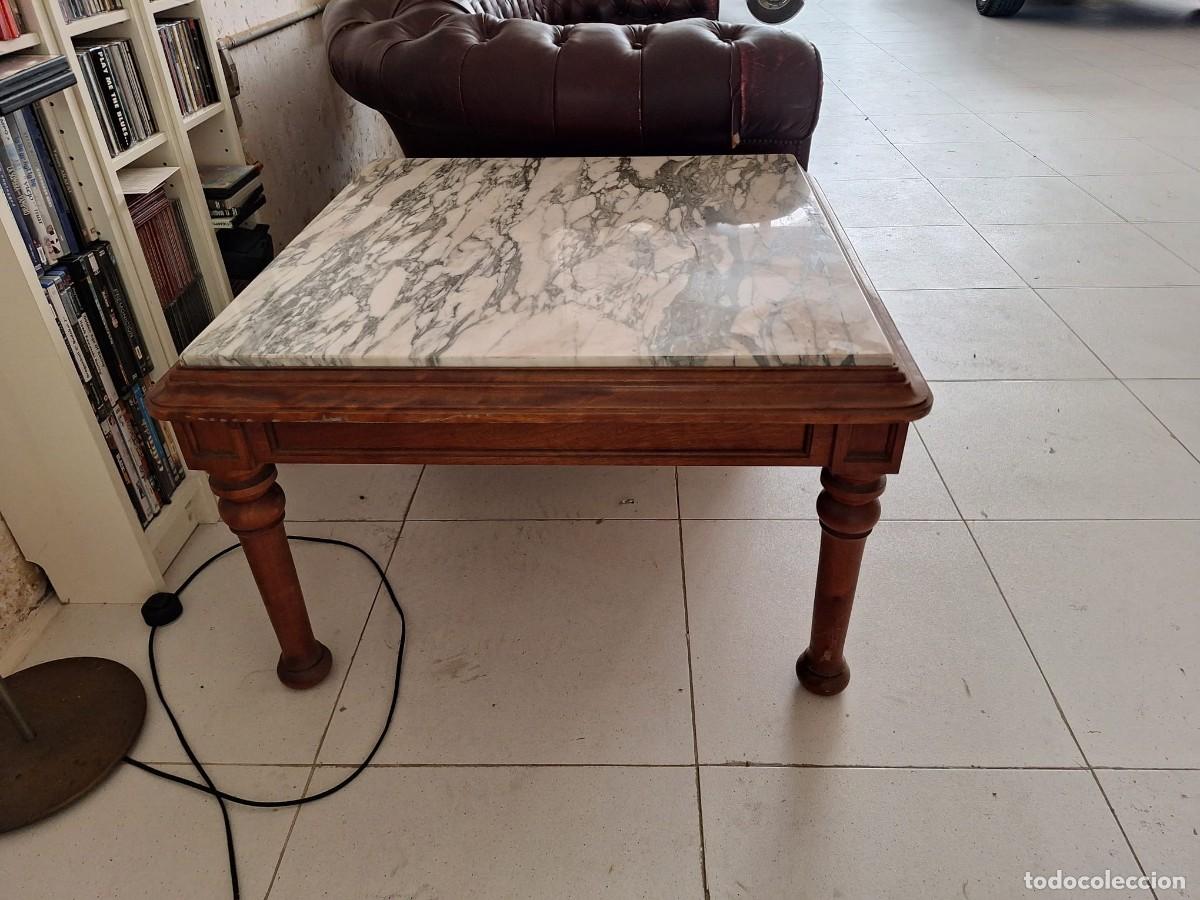Antig&uuml;edades: Mesa de caoba con marmol - Foto 3