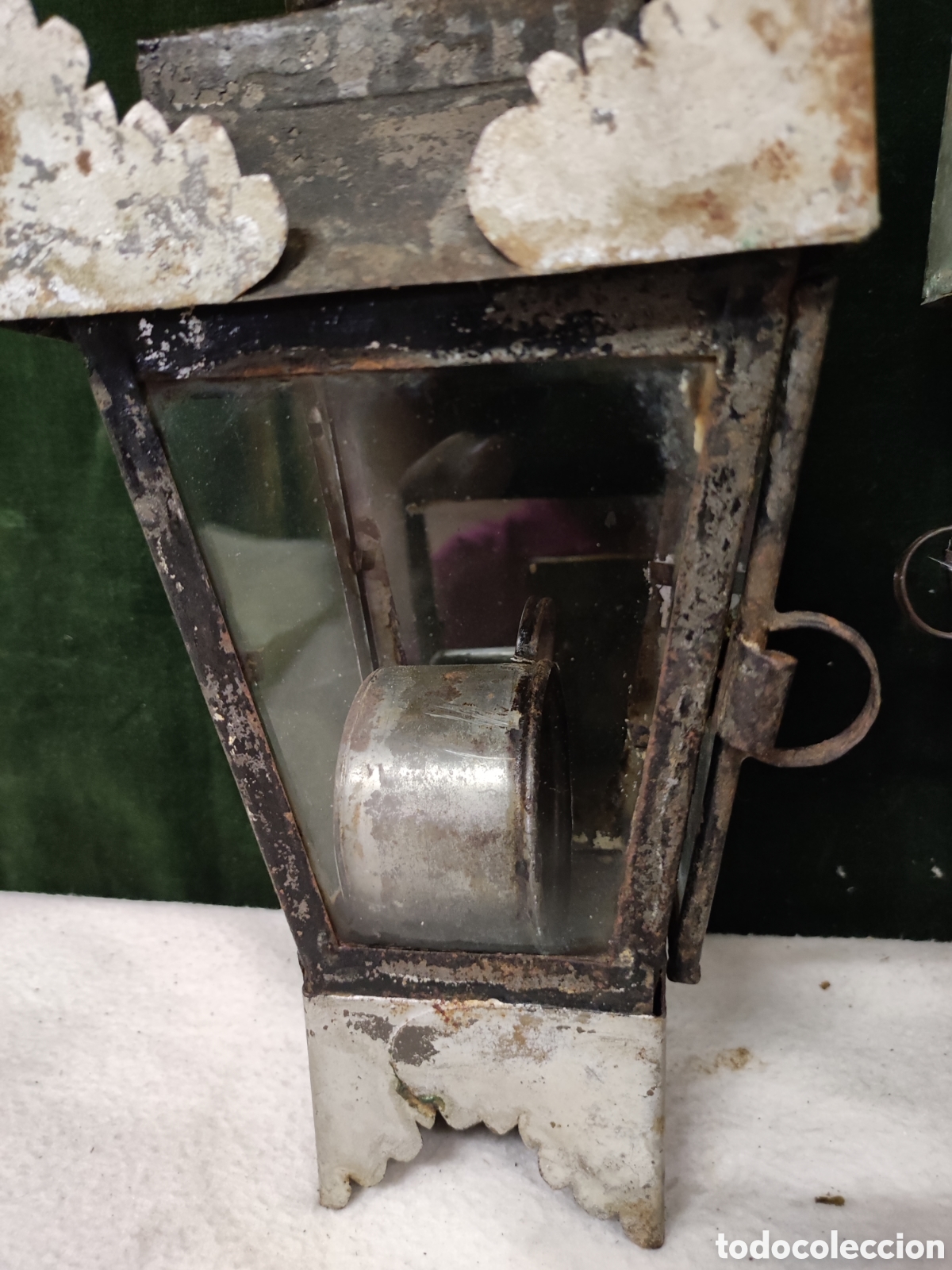 Antig&uuml;edades: Pareja de faroles de chapa de iglesia - Foto 4