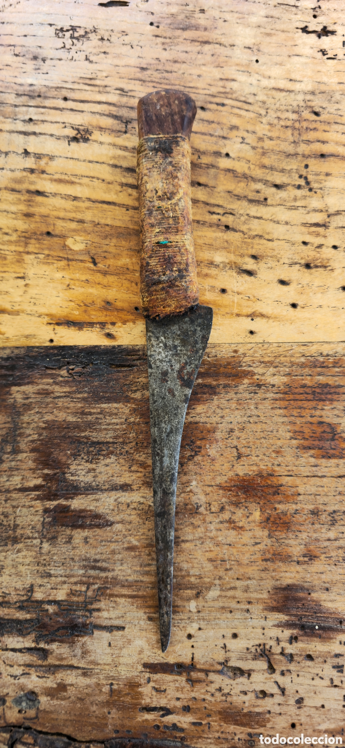 Antig&uuml;edades: Antiguo cuchillo de carnicero - Foto 3