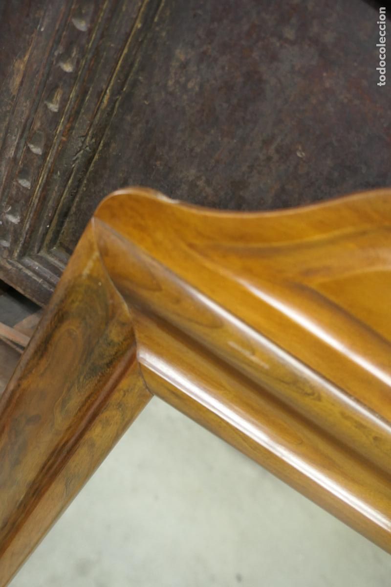Antig&uuml;edades: Antiguo espejo. Ditada. Madera nogal - Foto 7