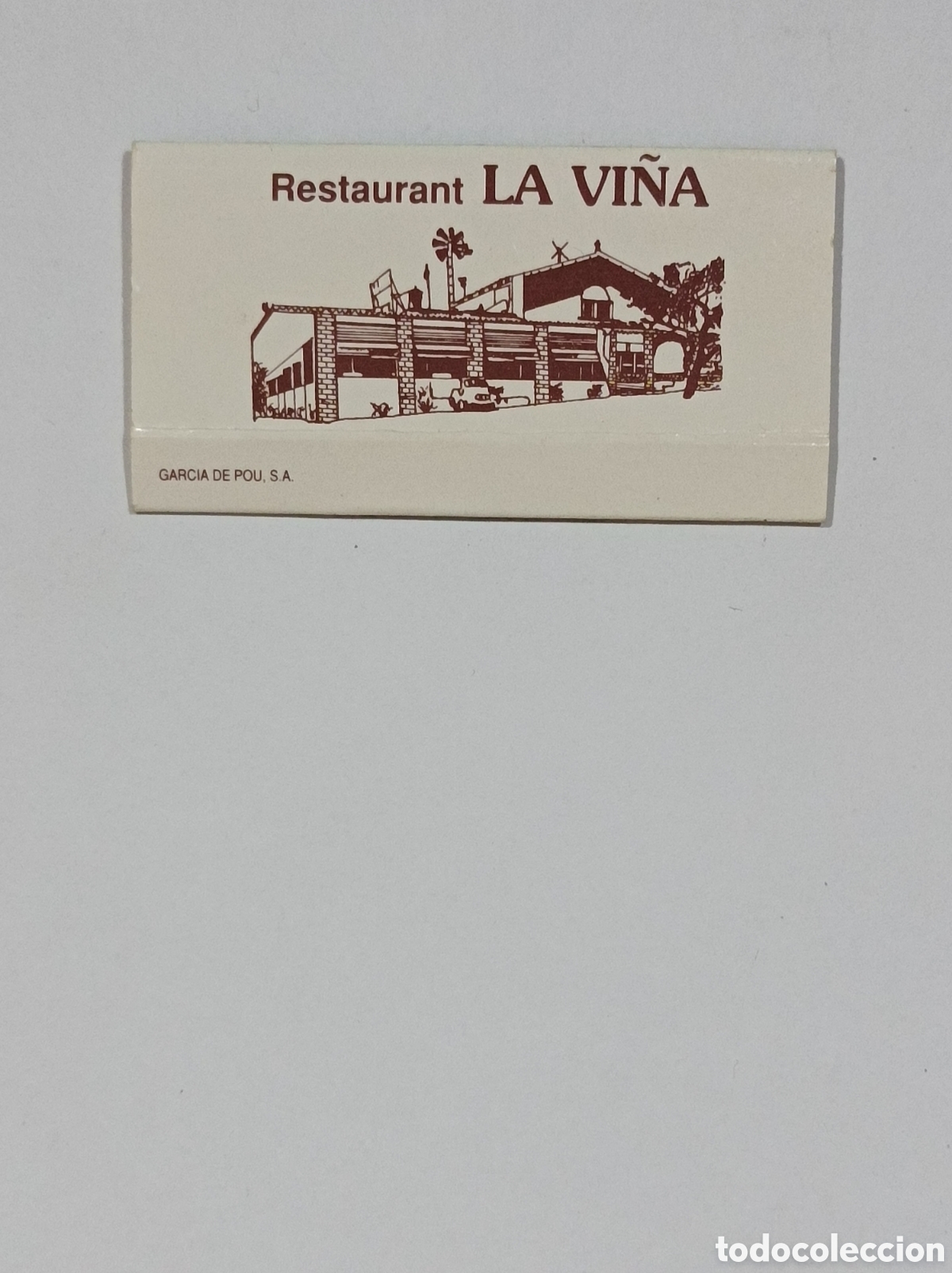 Oggetti Antichi: RESTAURANT LA VI&Ntilde;A. SABADELL. CAJITA PUBLICIDAD ANTIGUA. VAC&Iacute;A.