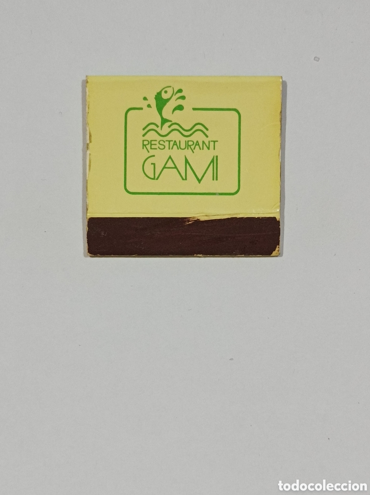 Antiques: RESTAURANT GAMI. CAMBRILS. CAJITA PUBLICIDAD ANTIGUA. VAC&Iacute;A.