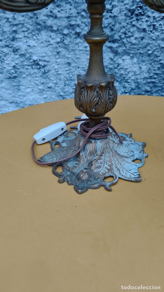 Antig&uuml;edades: Cand&eacute;labre bronze 1930 d &eacute;poque original - Foto 3
