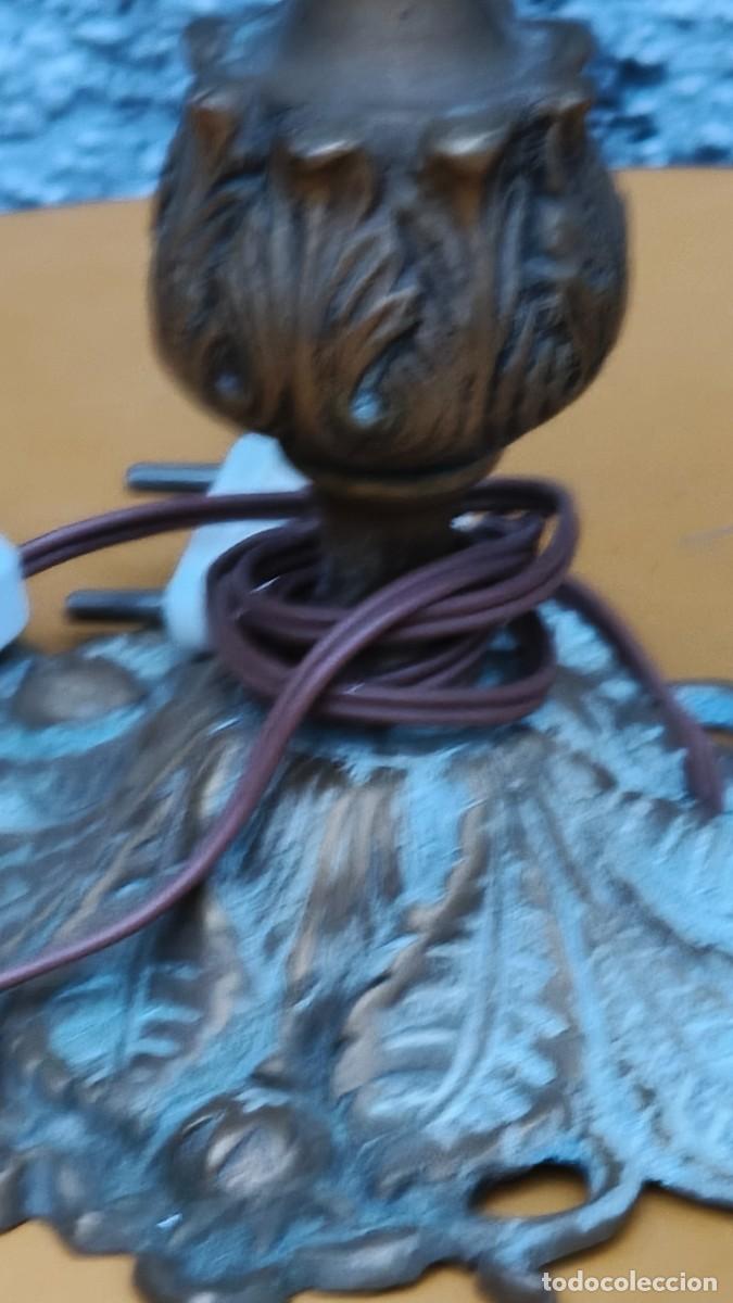Antig&uuml;edades: Cand&eacute;labre bronze 1930 d &eacute;poque original - Foto 6