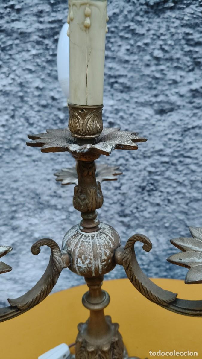 Antig&uuml;edades: Cand&eacute;labre bronze 1930 d &eacute;poque original - Foto 7