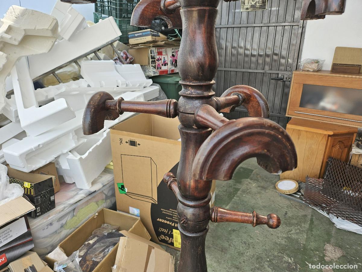 Antig&uuml;edades: perchero de madera desmontable - Foto 6