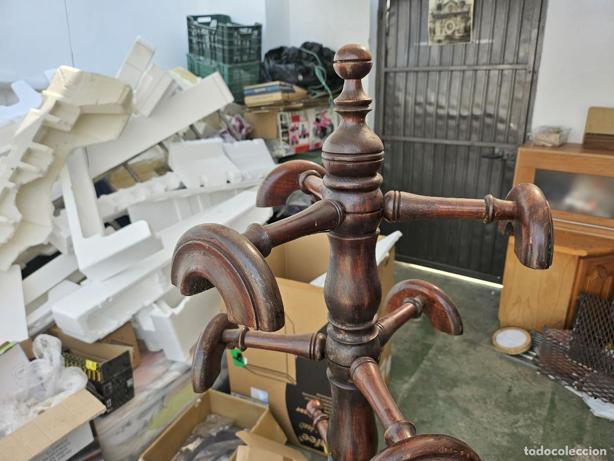 Antig&uuml;edades: perchero de madera desmontable - Foto 7