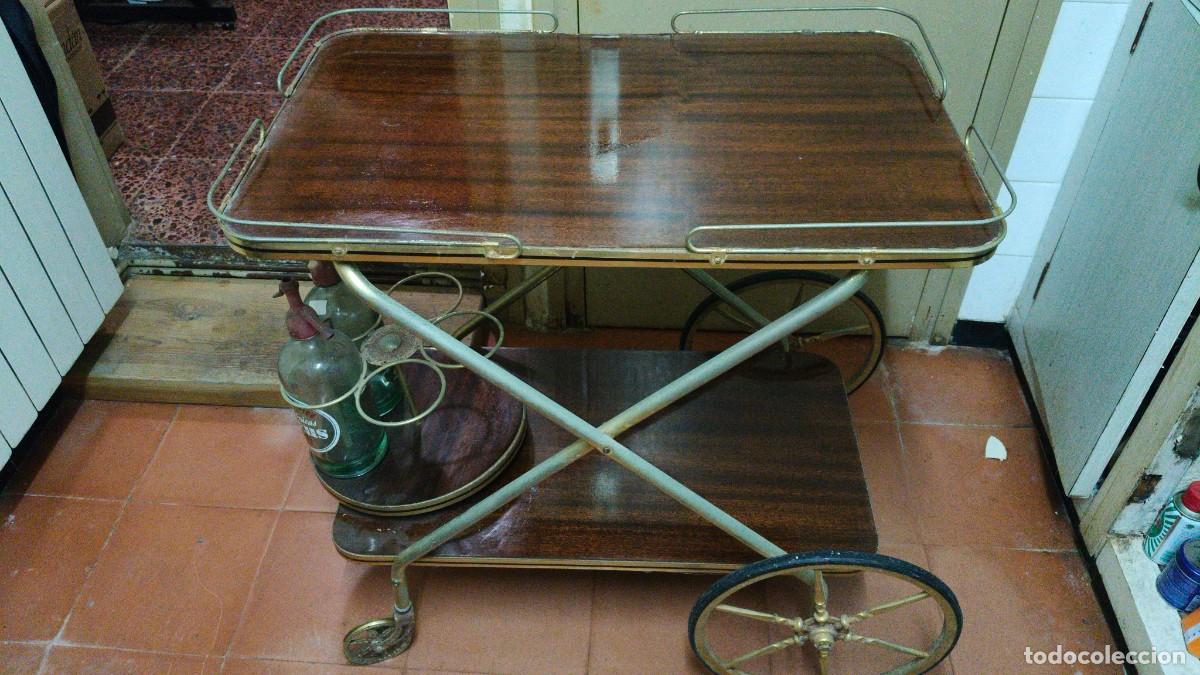 Antig&uuml;edades: Servante bronze et bois 1900 original - Foto 1