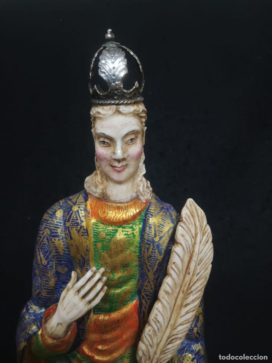 Antig&uuml;edades: ESCULTURA DE SANTA B&Aacute;RBARA - Foto 2