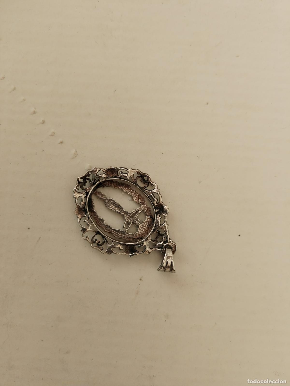 Antig&uuml;edades: medalla en plata de ley santisimo cristo - Foto 7