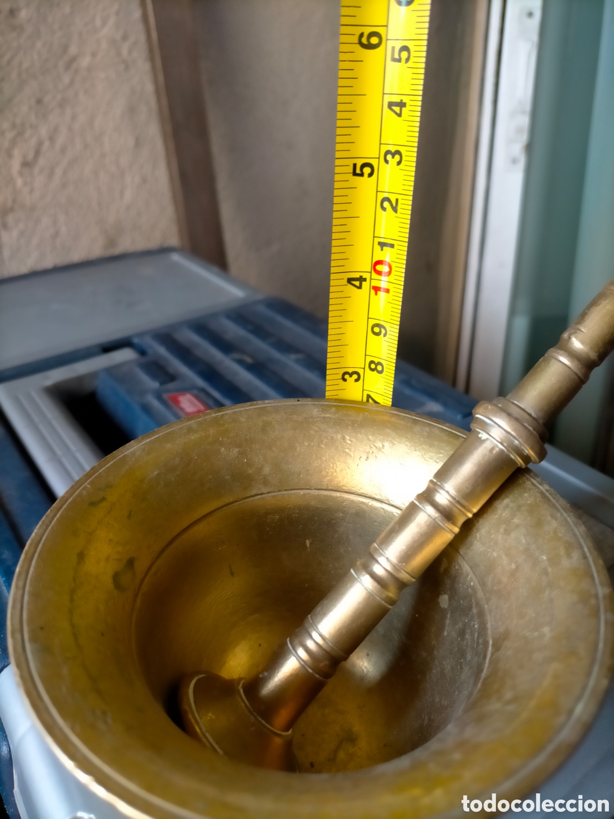 Antig&uuml;edades: ALMIREZ MORTERO DE BRONCE CON MANO - Foto 5