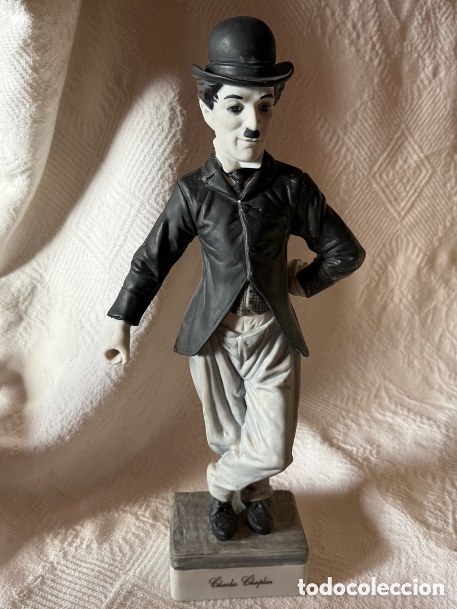 Antig&uuml;edades: Charles Chaplin en porcelana biscuil - Foto 1