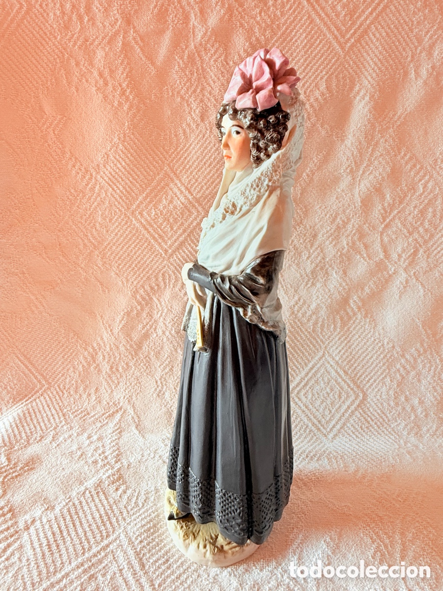 Antig&uuml;edades: Dama goyesca en porcelana Algora - Foto 5