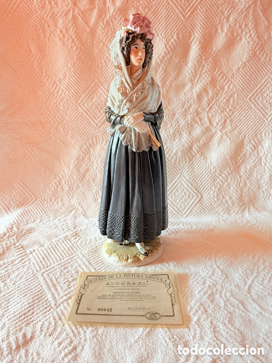 Antig&uuml;edades: Dama goyesca en porcelana Algora - Foto 1