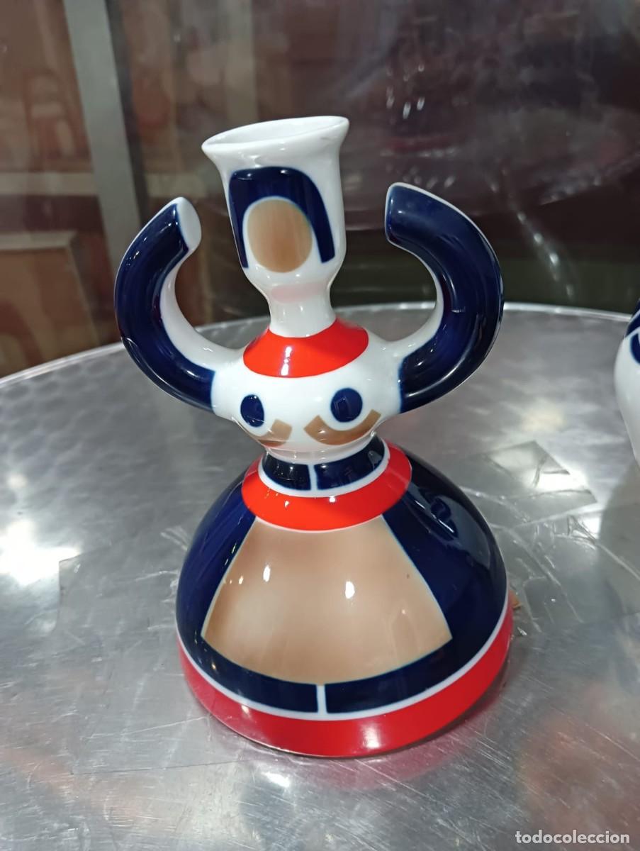 Antig&uuml;edades: Candelabro de porcelana - Foto 1
