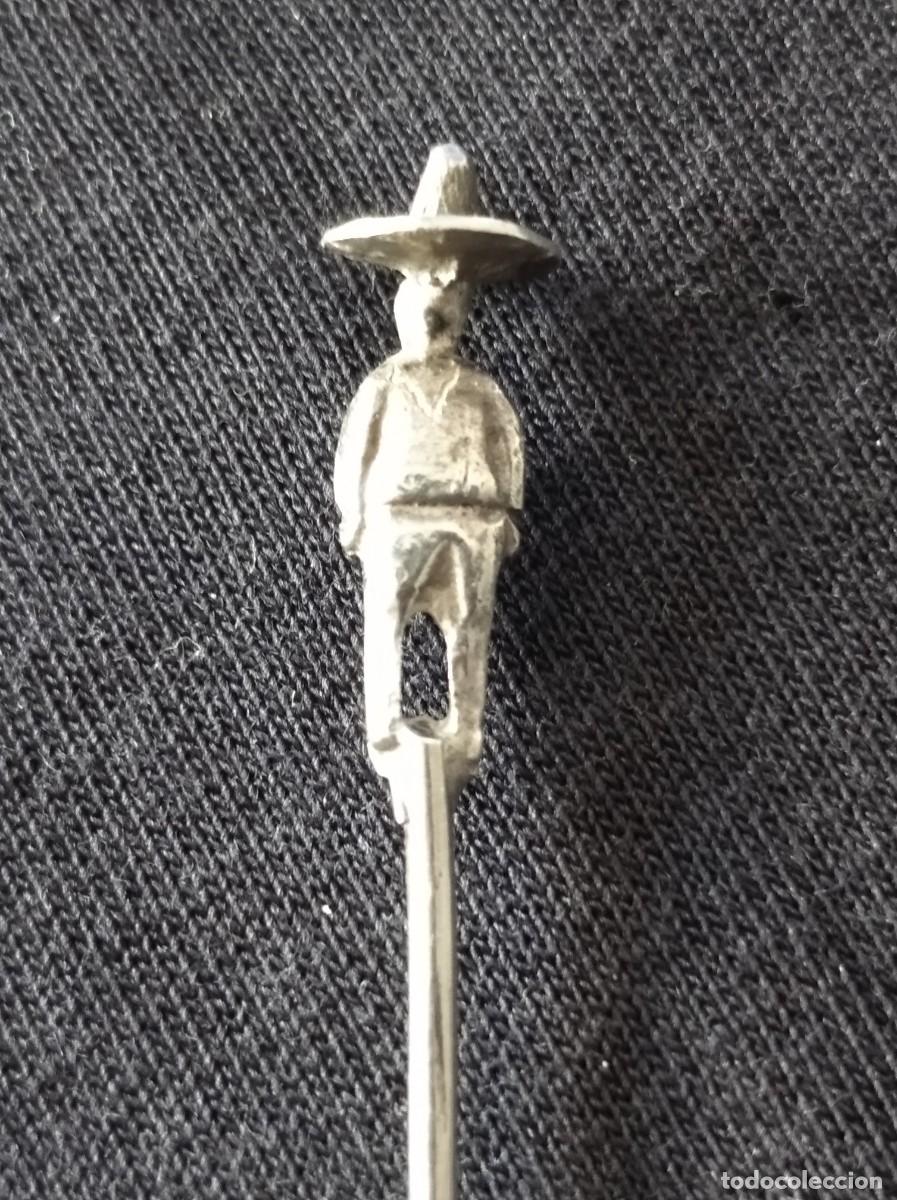 Antig&uuml;edades: Alfiler de plata - mejicano. - Foto 3