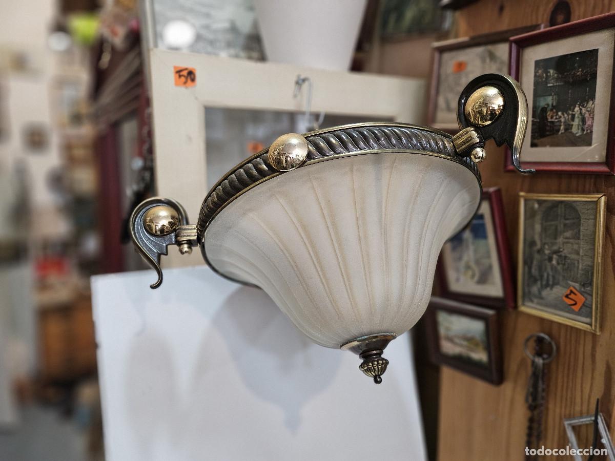 Antig&uuml;edades: lampara de bronce techo - Foto 8