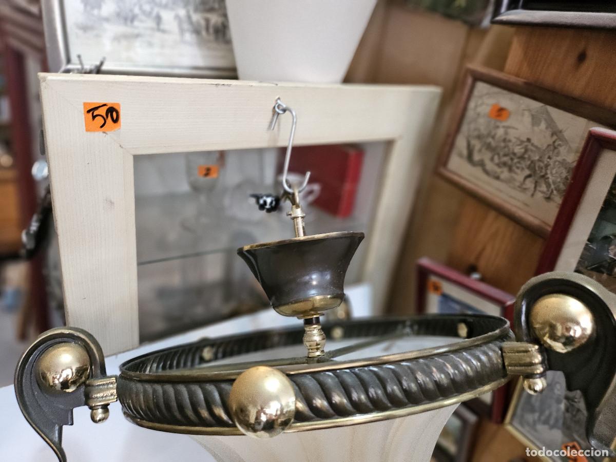 Antig&uuml;edades: lampara de bronce techo - Foto 1