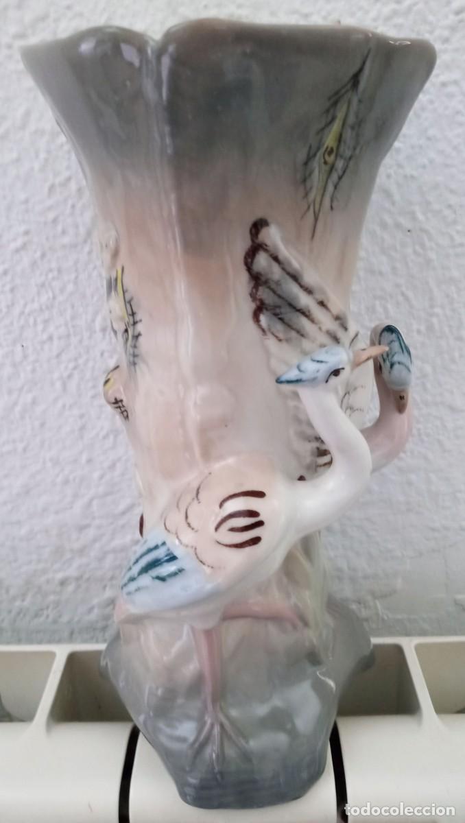 Antig&uuml;edades: Jarr&oacute;n porcelana garzas - Foto 6