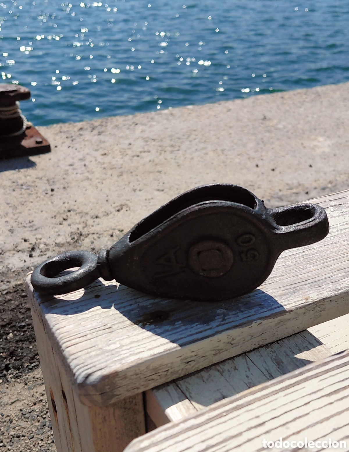 Antig&uuml;edades: Polea Antigua Industrial Naval - Foto 5