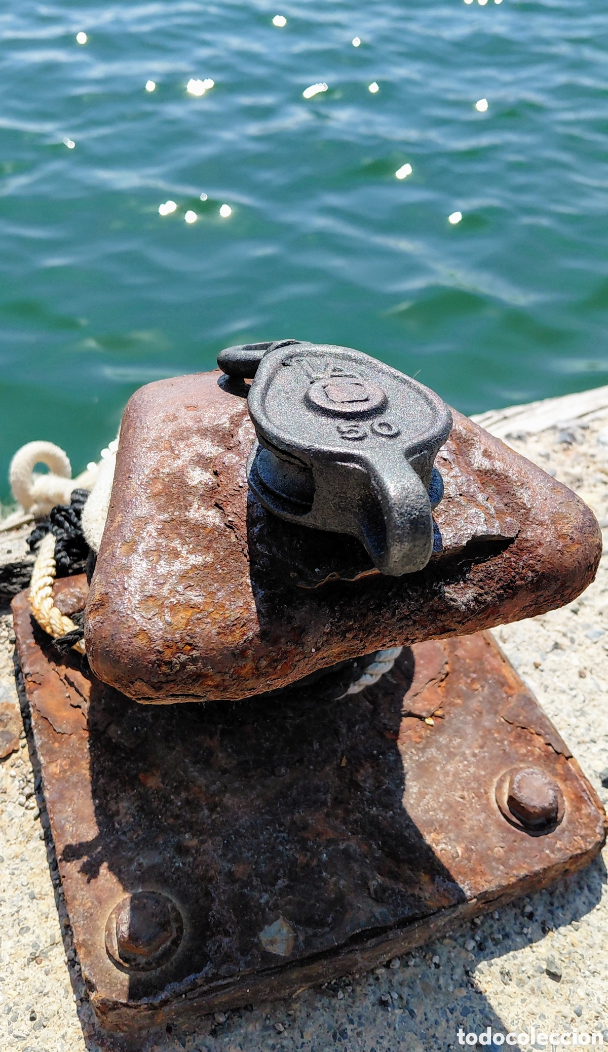 Antig&uuml;edades: Polea Antigua Industrial Naval - Foto 6