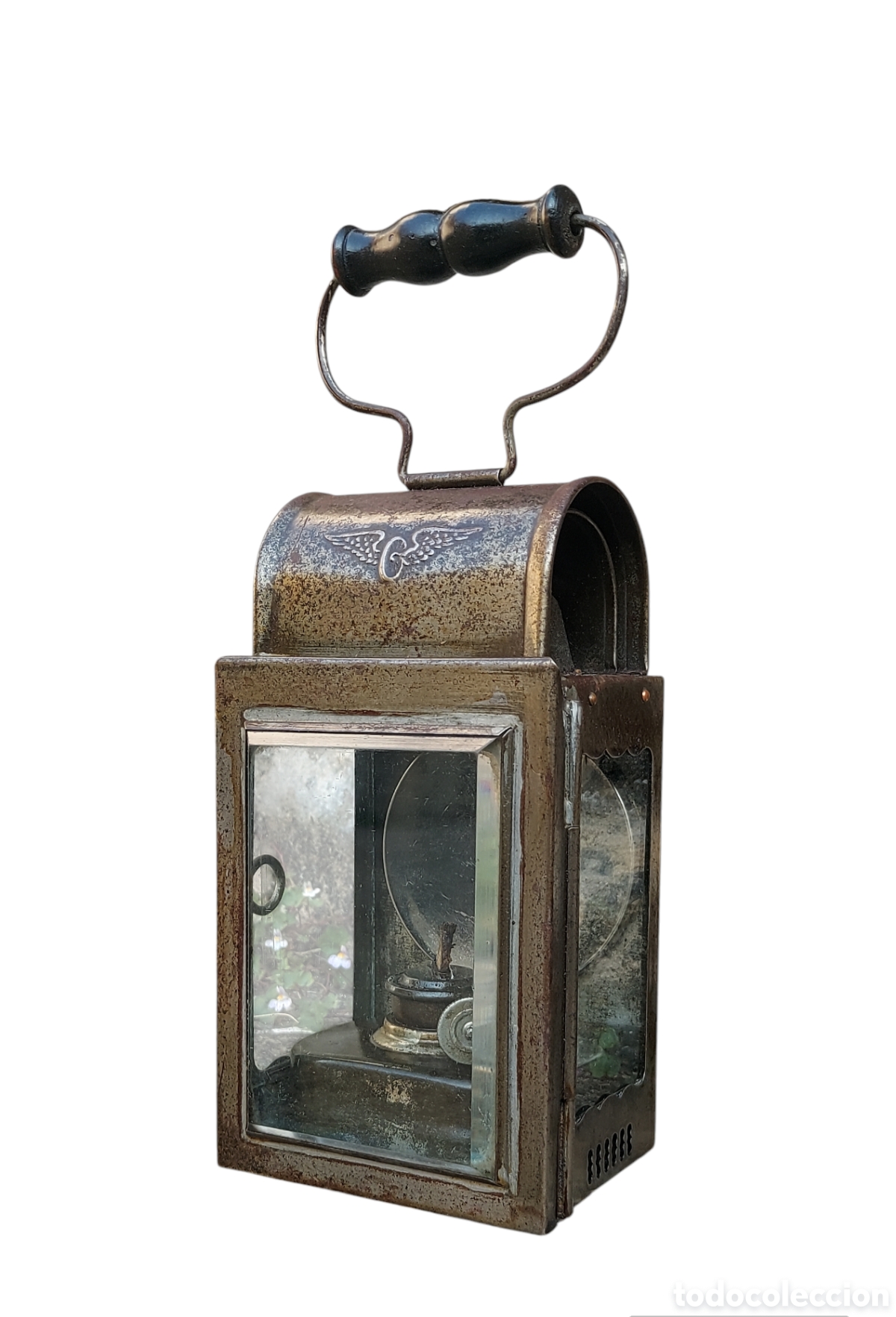 Antig&uuml;edades: Farol antiguo de ferrocarril circa 1940 - Foto 1
