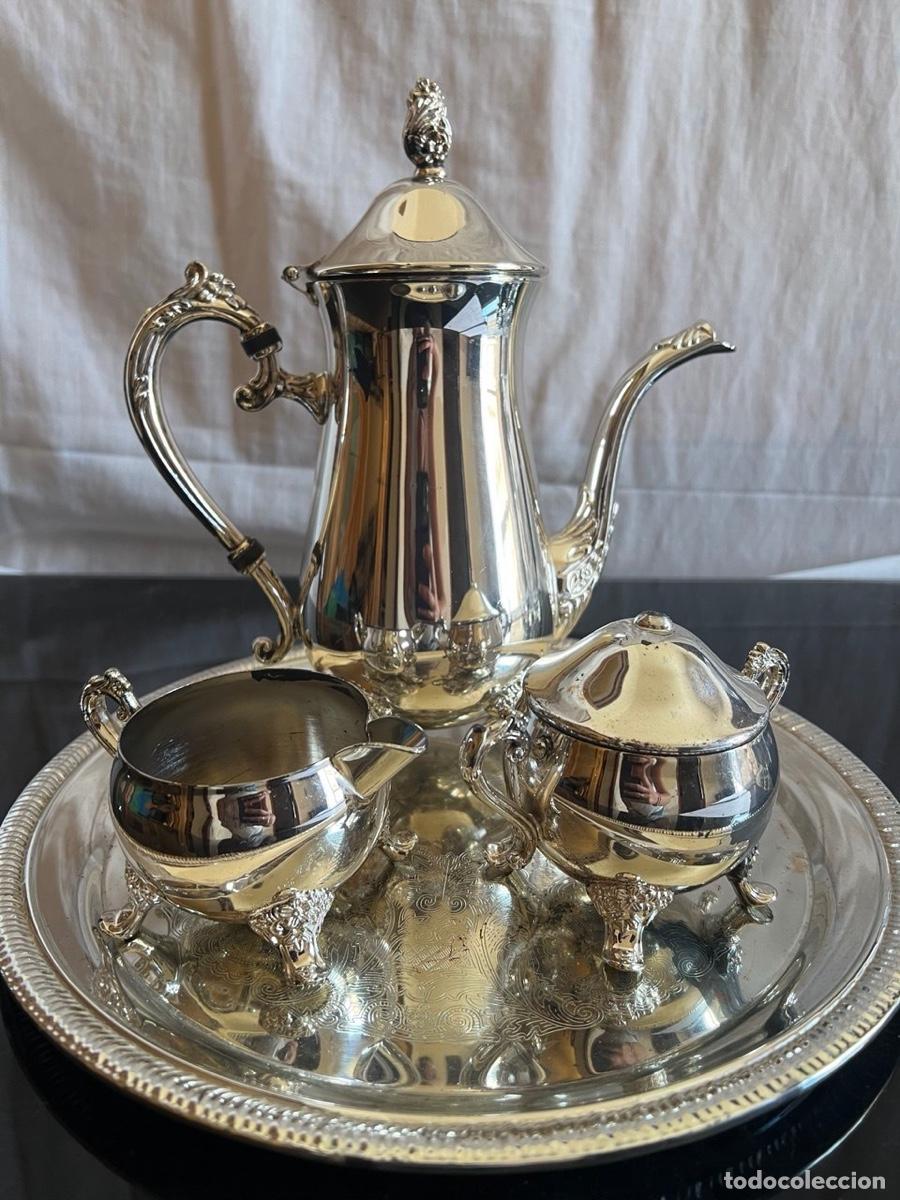Antig&uuml;edades: Juego de t&eacute; antiguo plateado - Foto 1
