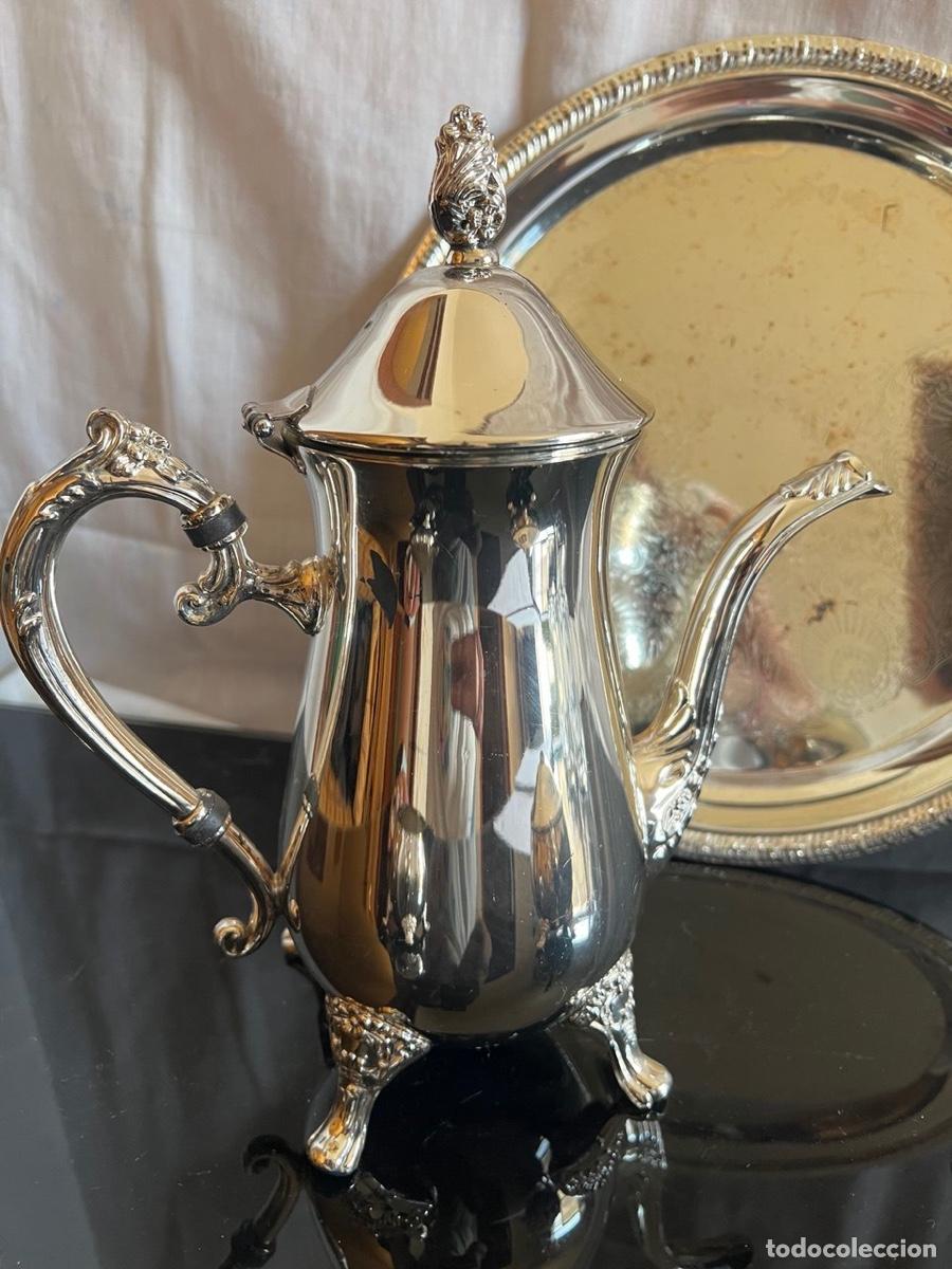 Antig&uuml;edades: Juego de t&eacute; antiguo plateado - Foto 6