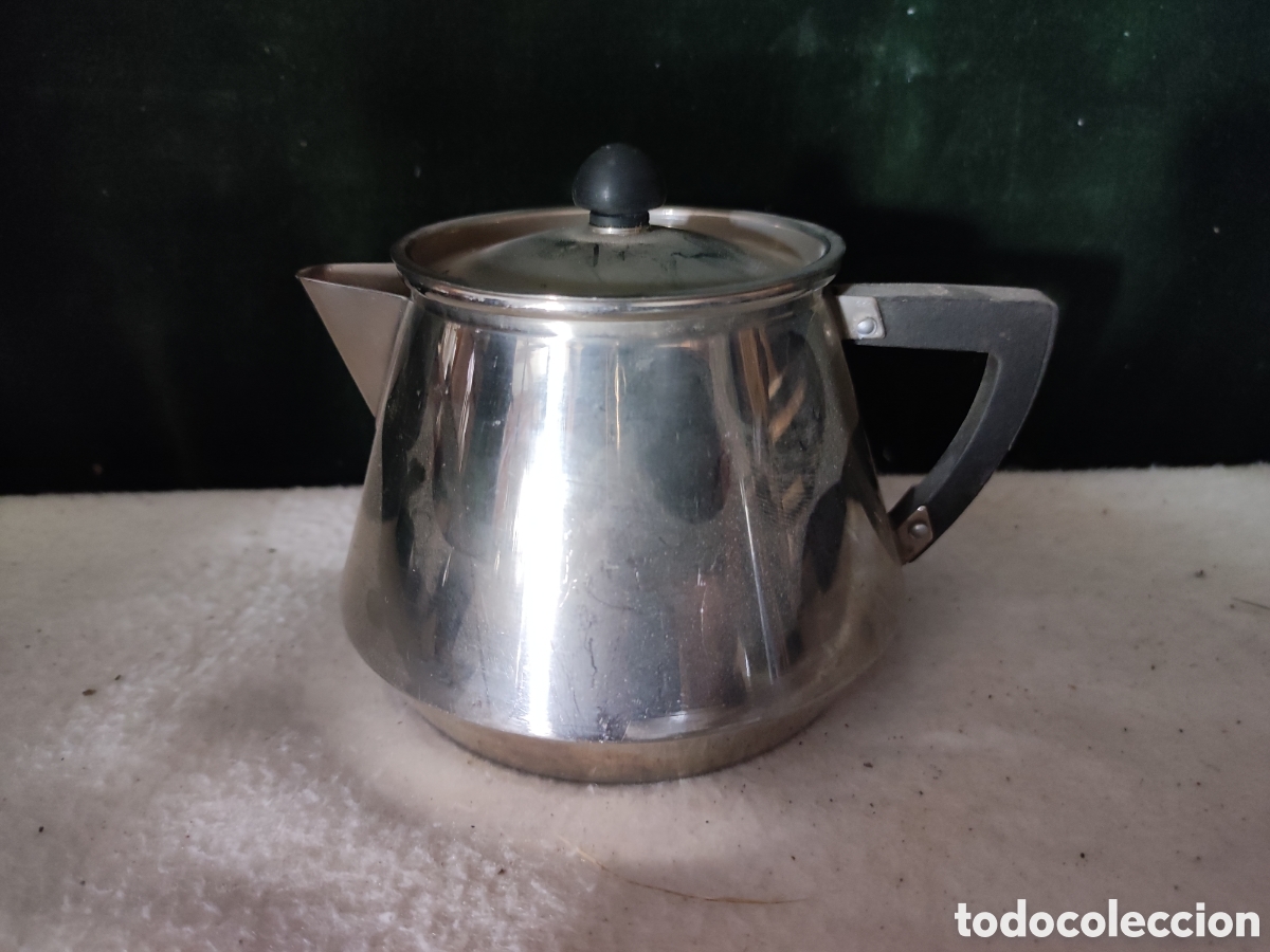 Antig&uuml;edades: Jarrita de t&eacute; mango de madera estilo deco - Foto 1