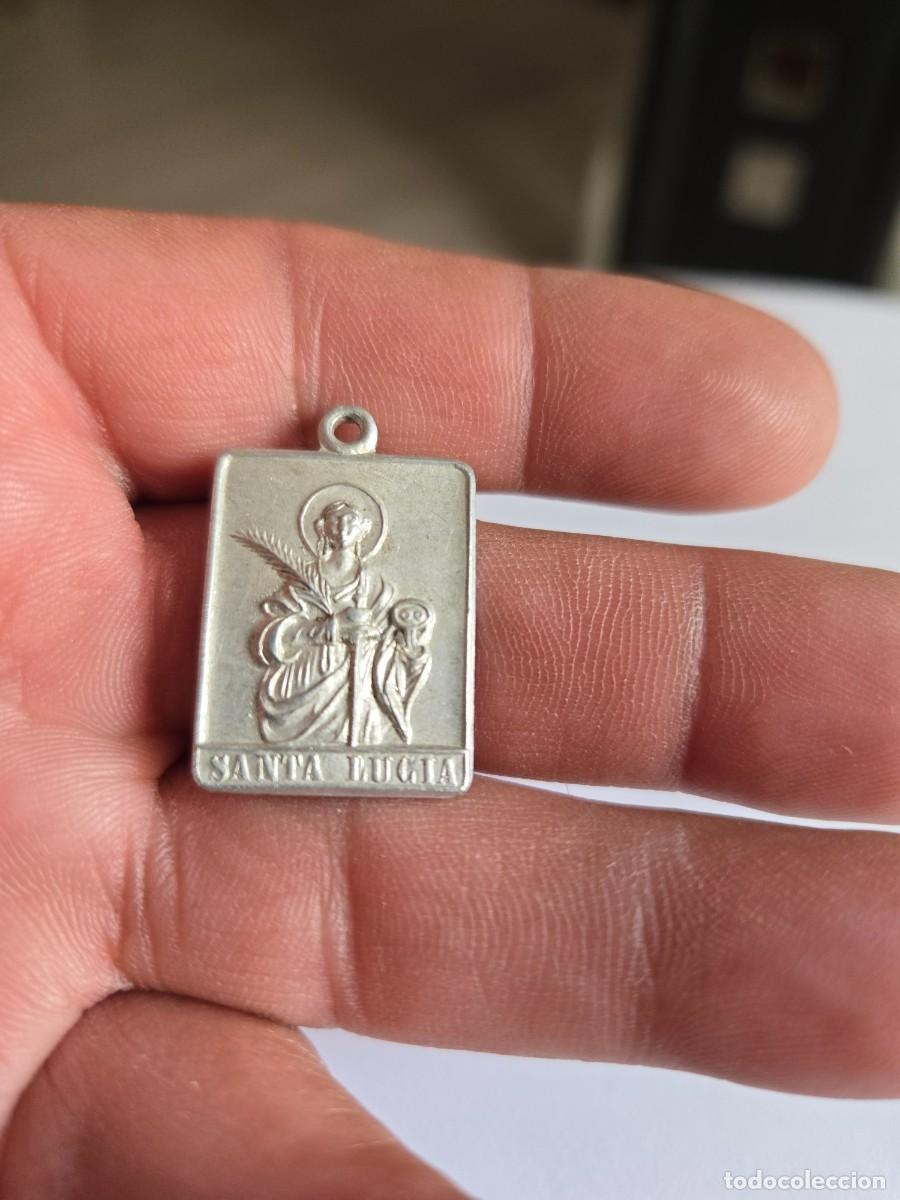 Antig&uuml;edades: MEDALLA SANTA LUCIA , ALUMINIO - Foto 1