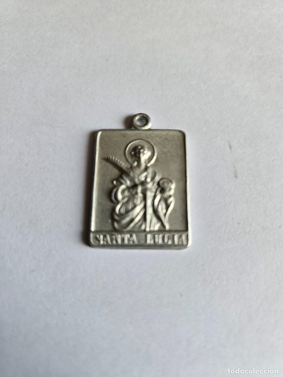 Antig&uuml;edades: MEDALLA SANTA LUCIA , ALUMINIO - Foto 2