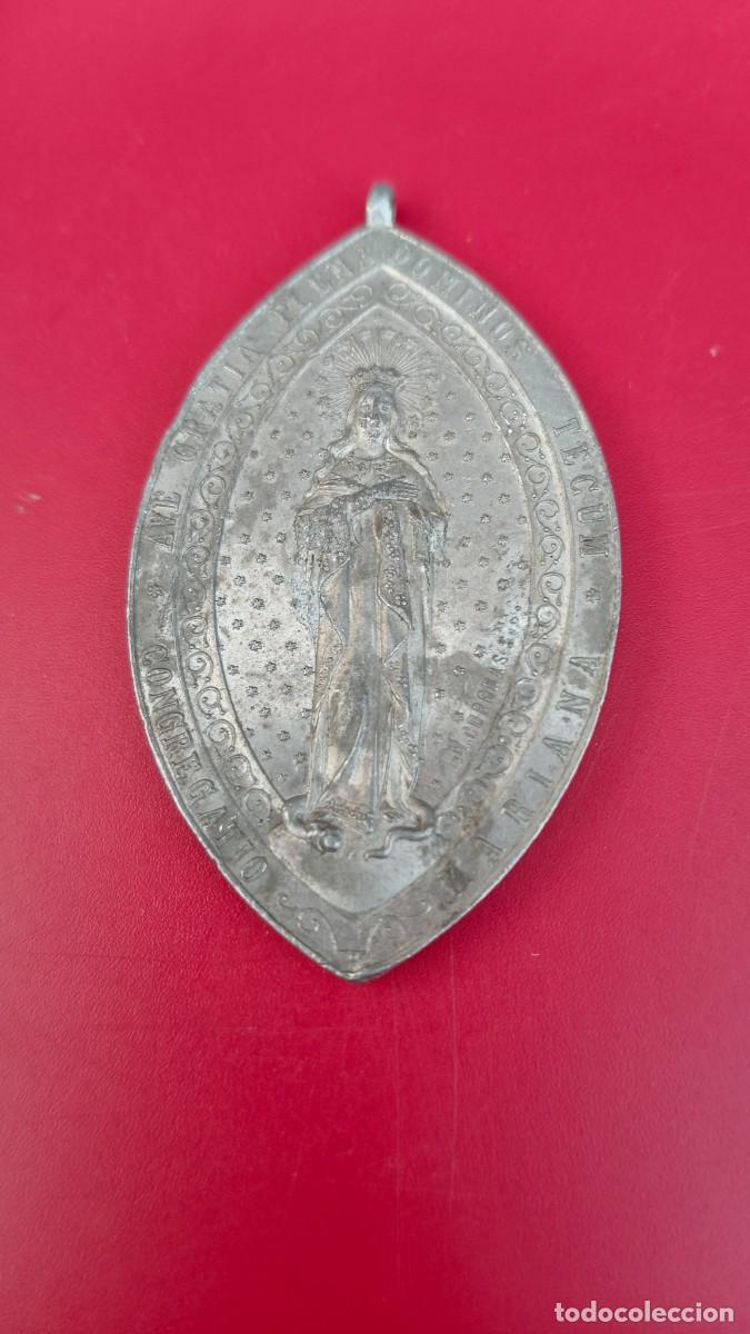 Antig&uuml;edades: M&eacute;daille religieuse aluminium 1900 - Foto 2