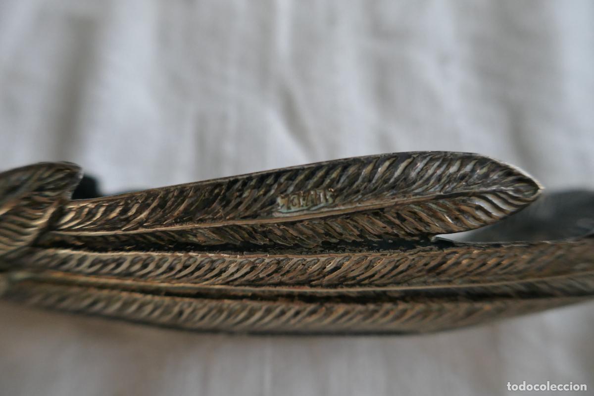 Antig&uuml;edades: Faisan en metal plateado. - Foto 12