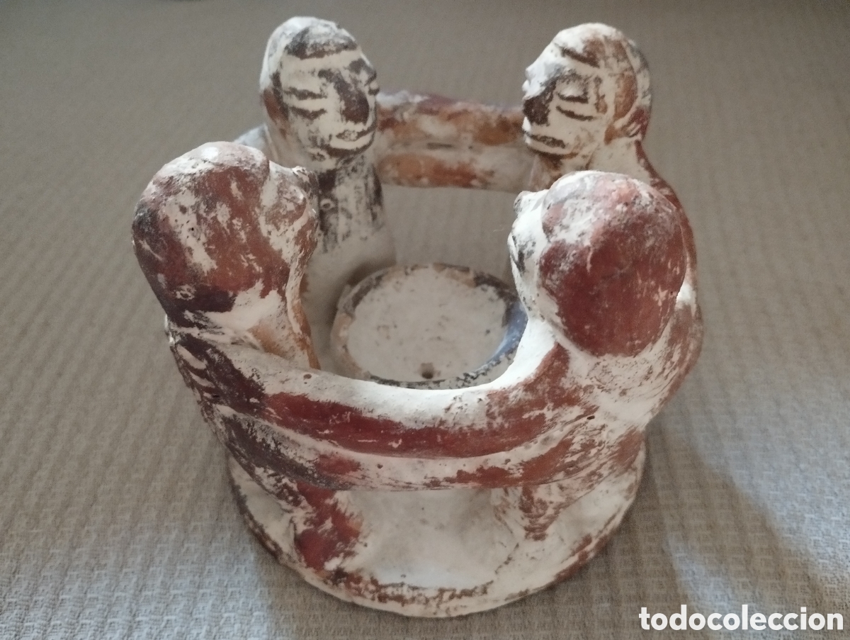 Antig&uuml;edades: FIGURA PORTAVELAS C&Iacute;RCULO DE AMIGOS - Foto 1