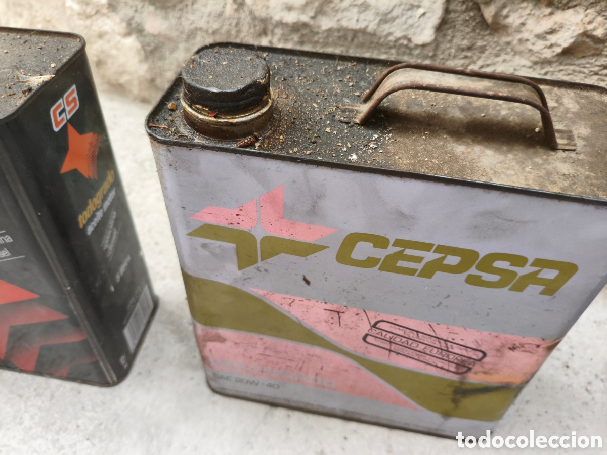 Antig&uuml;edades: Lote latas aceite antiguas - Foto 3