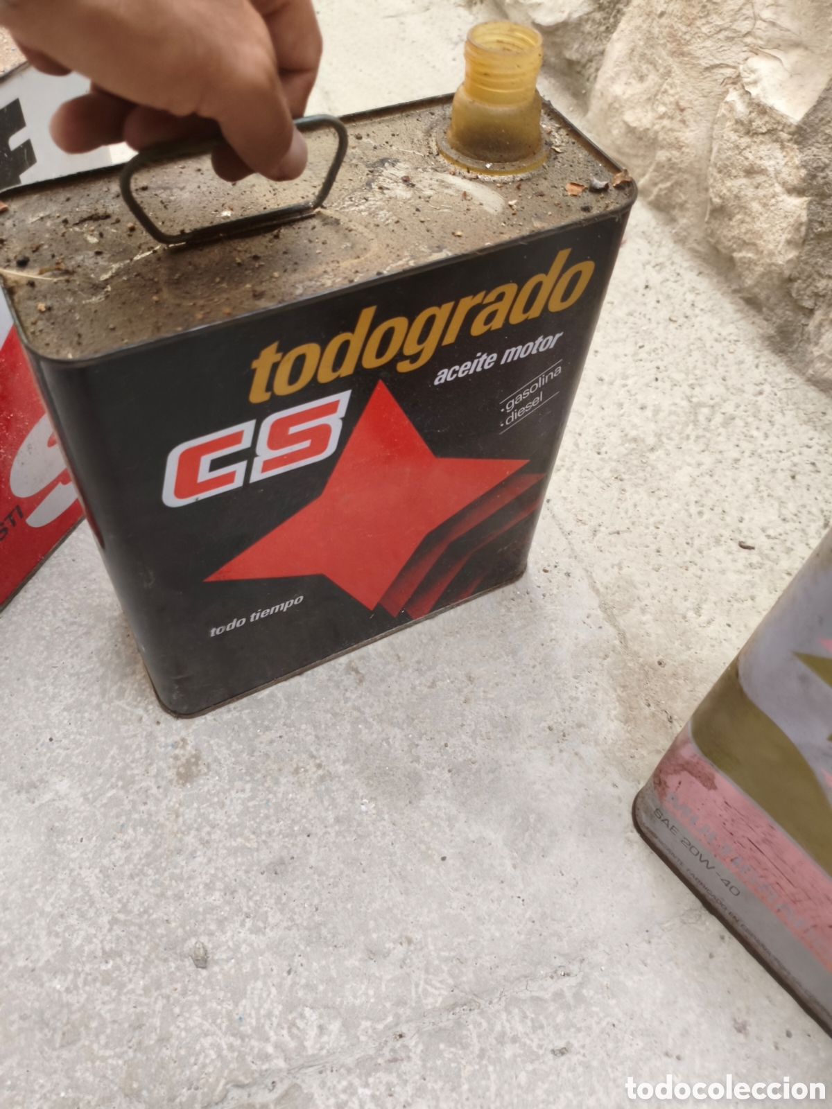 Antig&uuml;edades: Lote latas aceite antiguas - Foto 5