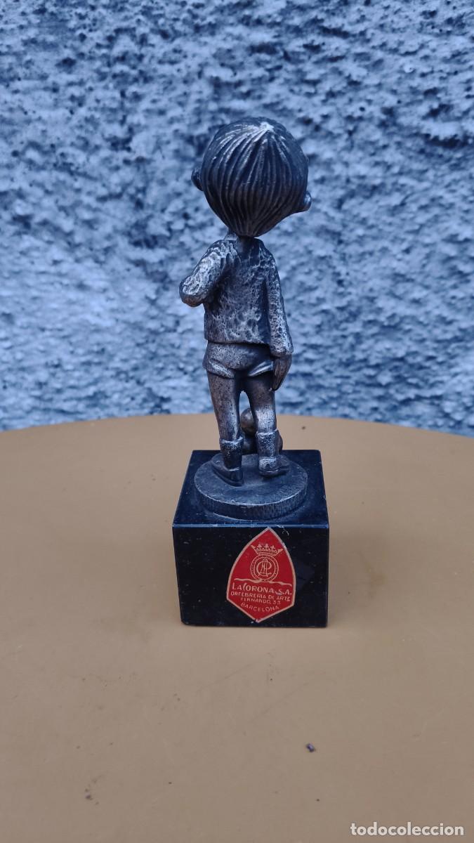 Antig&uuml;edades: Troph&eacute;e de bronze p&eacute;tanque Barcelone - Foto 4
