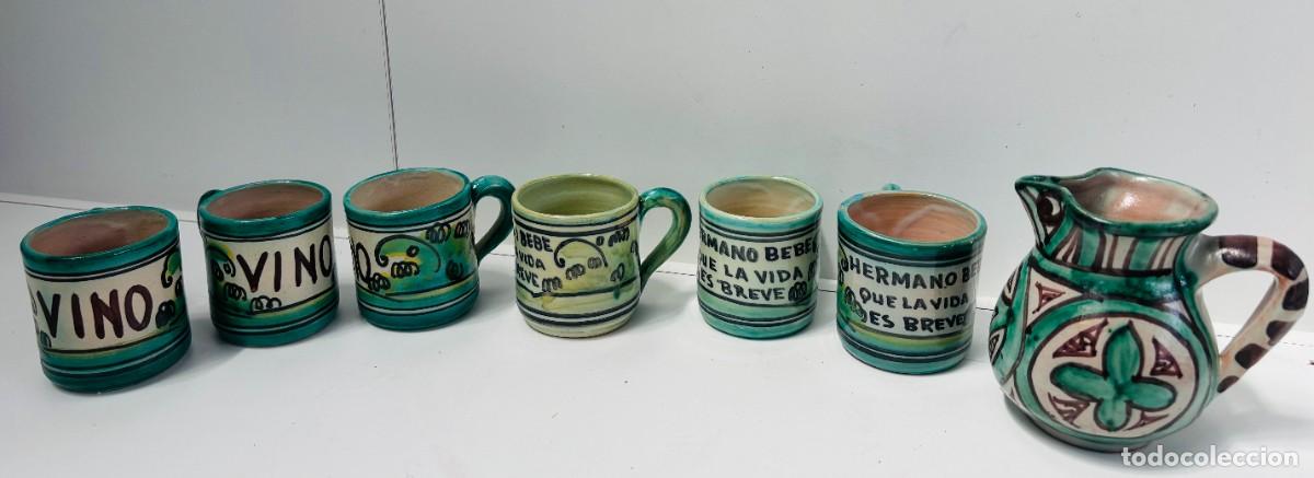 Antig&uuml;edades: JUEGO CAFE DE CERAMICA ARTESANAL PUNTER