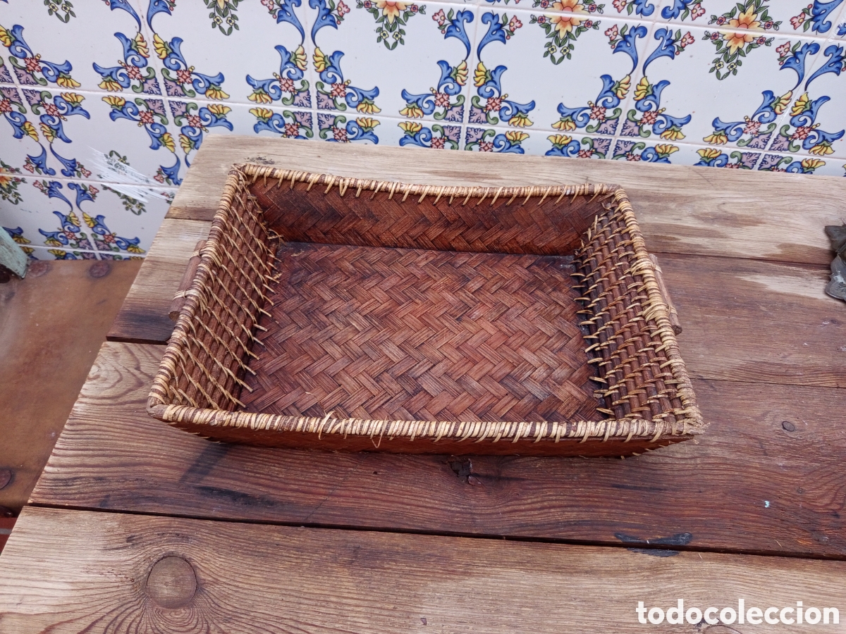 Antig&uuml;edades: Bandeja de bamb&uacute; vintage - Foto 2