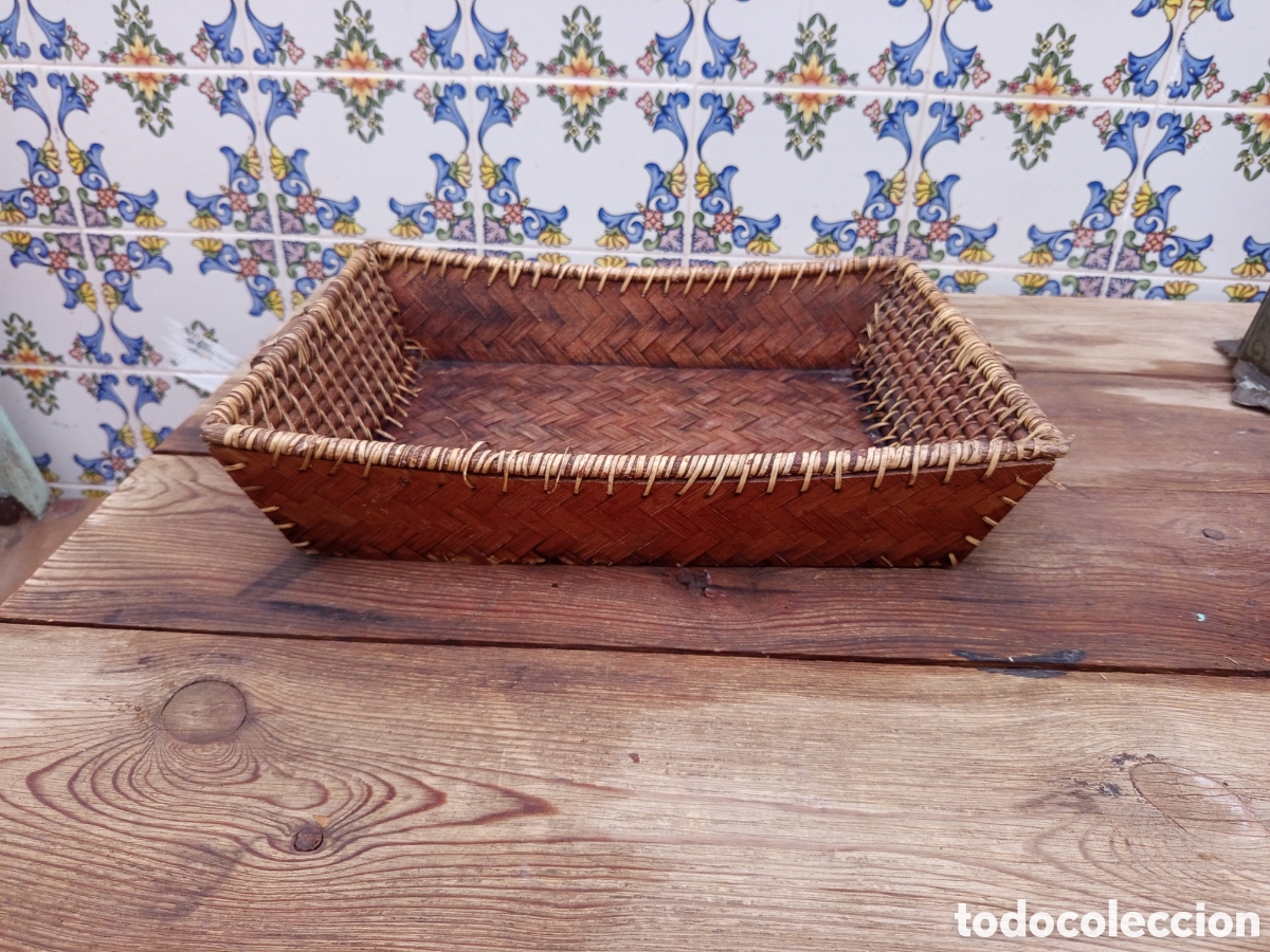 Antig&uuml;edades: Bandeja de bamb&uacute; vintage - Foto 1