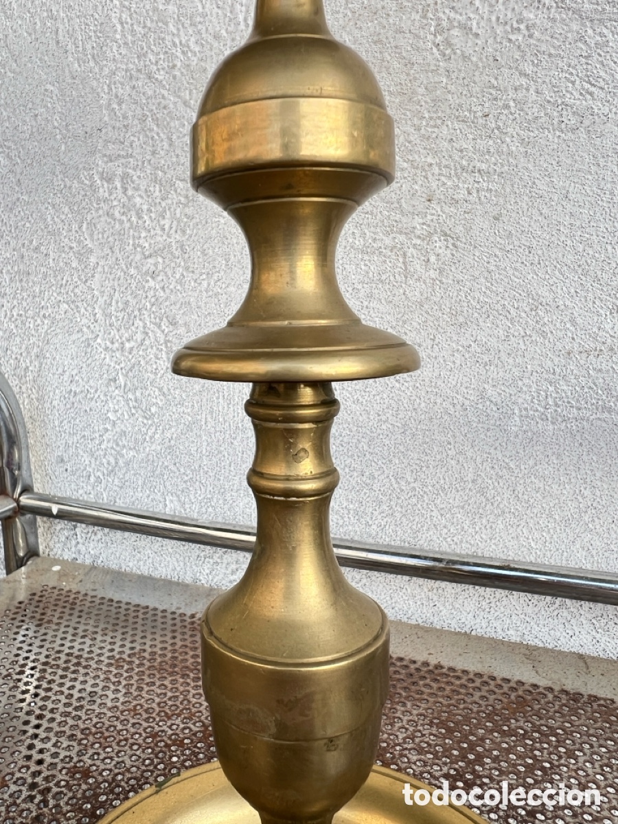 Antig&uuml;edades: L&aacute;mpara de aceite de lat&oacute;n - Foto 6
