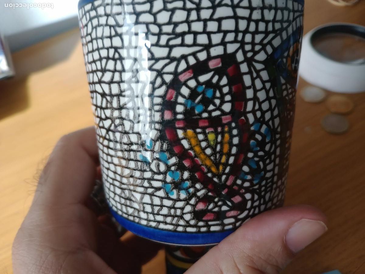 Antig&uuml;edades: Juego de copa y cop&oacute;n + patenas - Foto 3