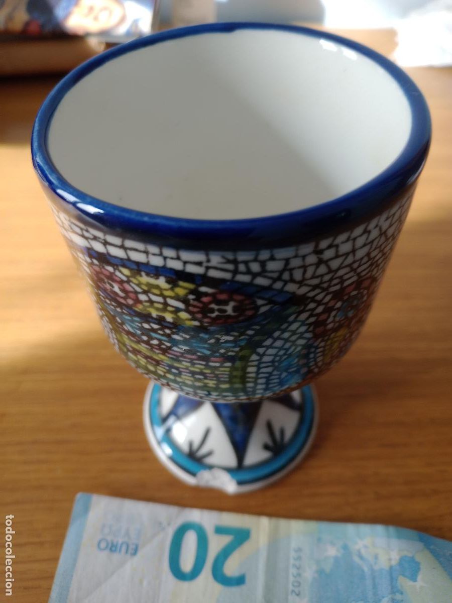 Antig&uuml;edades: Juego de copa y cop&oacute;n + patenas - Foto 5