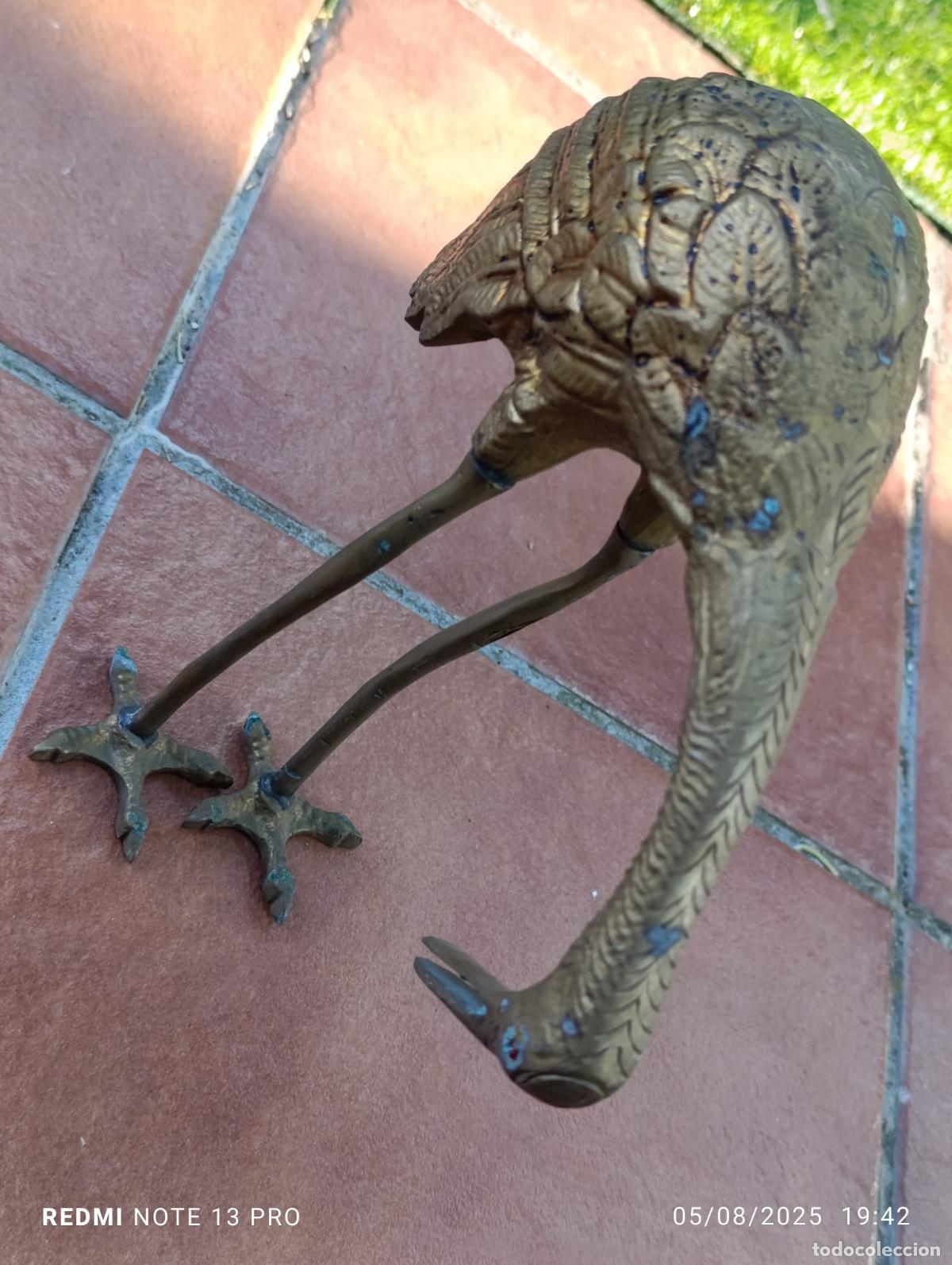 Antig&uuml;edades: FIGURA DE GARZA,DE BRONCE. - Foto 3