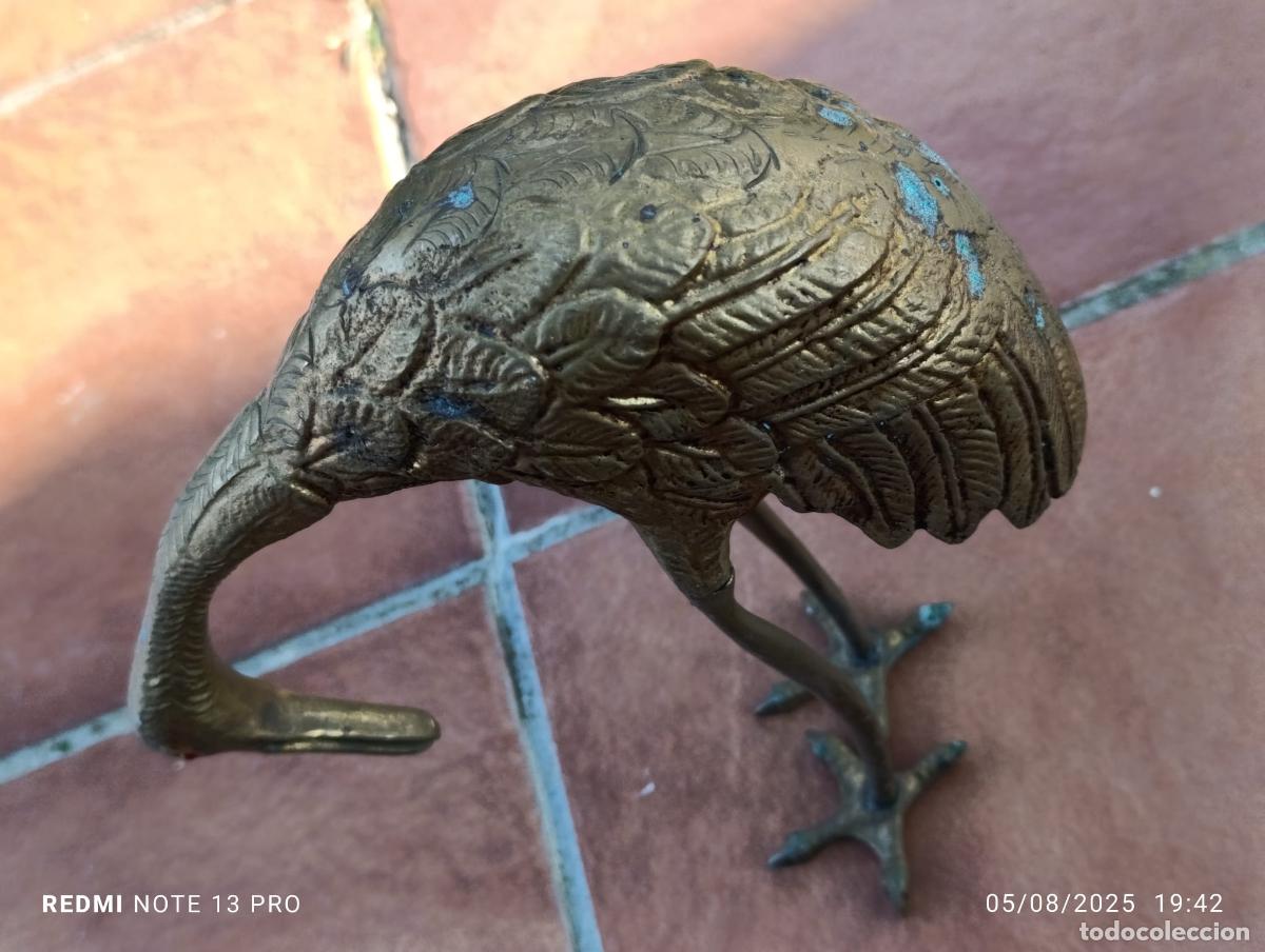 Antig&uuml;edades: FIGURA DE GARZA,DE BRONCE. - Foto 4