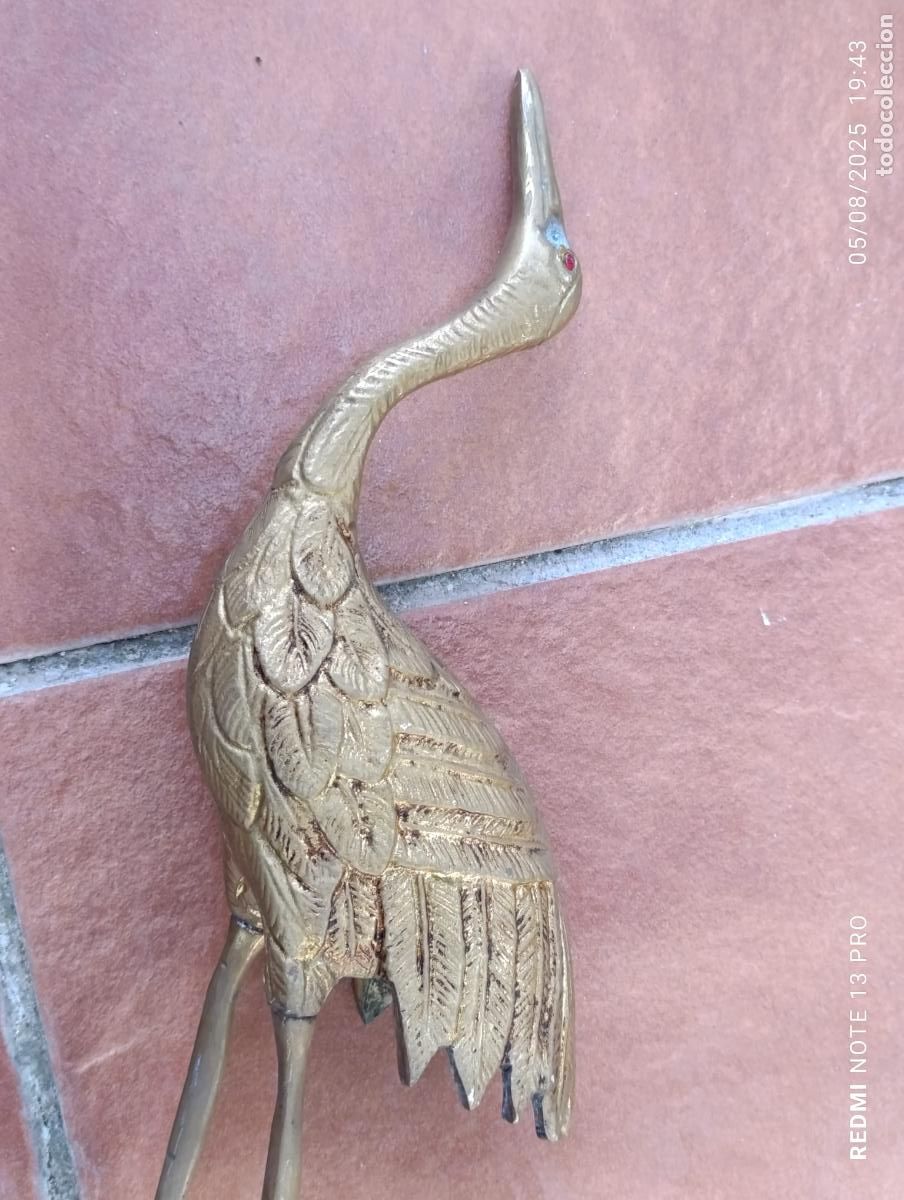 Antig&uuml;edades: FIGURA DE GARZA,DE BRONCE. - Foto 2