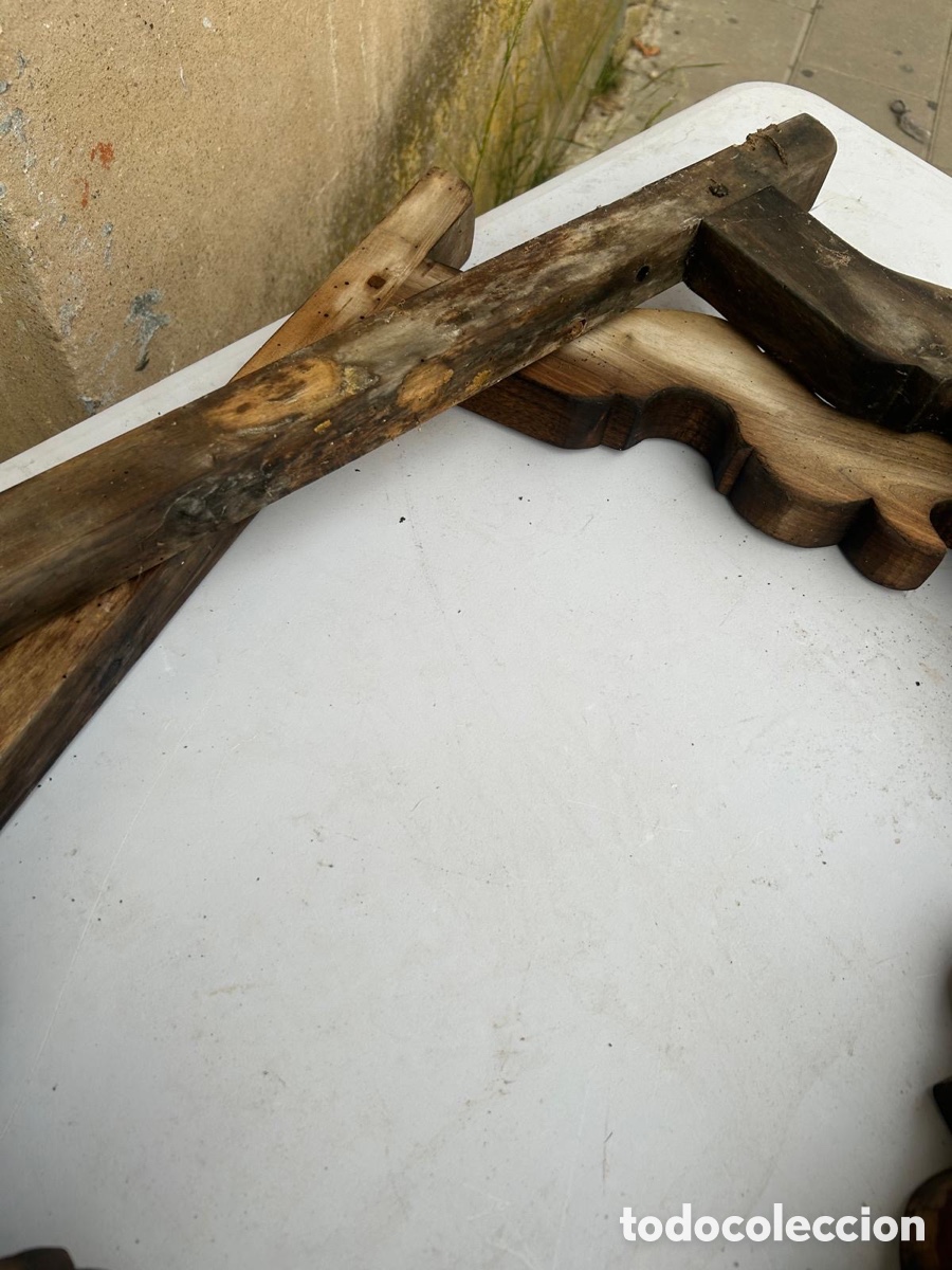 Antig&uuml;edades: Patas mesa antigua lira - Foto 4
