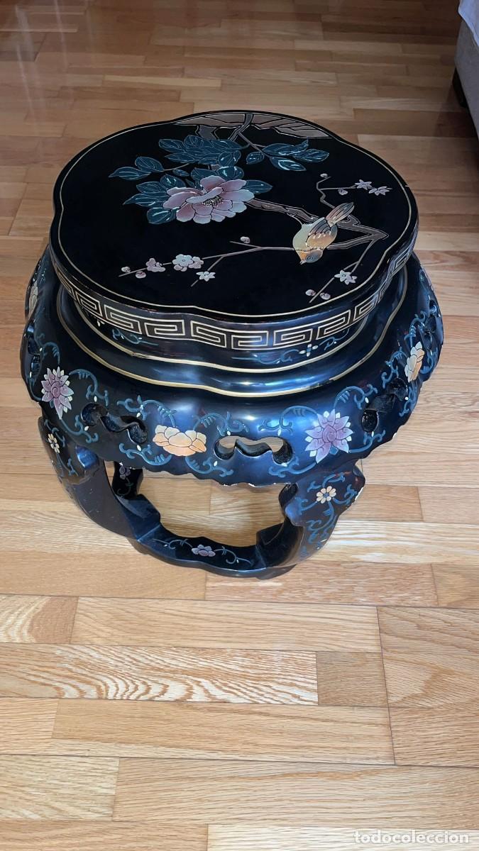 Antig&uuml;edades: Mesa china lacada en negro - Foto 14